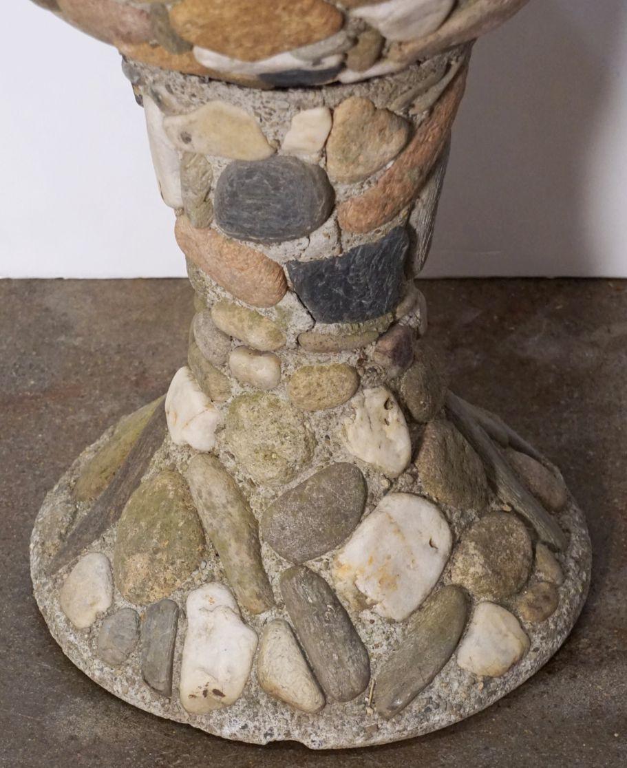 Raised Pebble-Pot Garden Planter or Urn with Embedded Stones from France For Sale 11