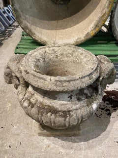 Raised Planter-jardinière, Rams Head Side Decoration, France