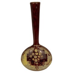 Art Deco French Glass Vase "Raisins" by Le Verre Francais