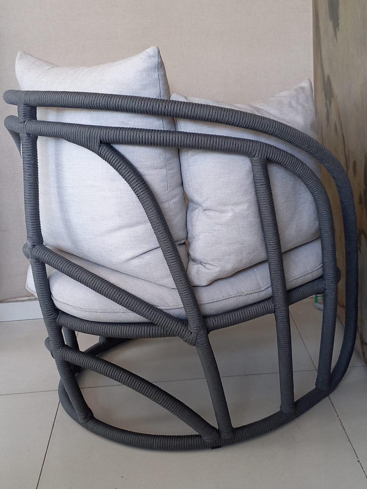 Brazilian Raízes Armchair - In gray For Sale