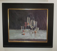 Fiesta de Celebración Óleo Estilo Impresionista Americano Pintor Viajero, Ajedrez