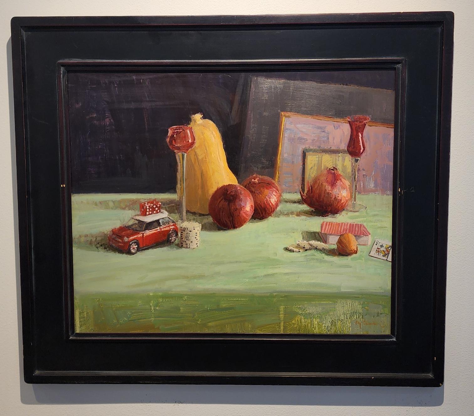 Fourtenn Objects Oil on Panel, American Impressionistic Style Traveling Paint 1