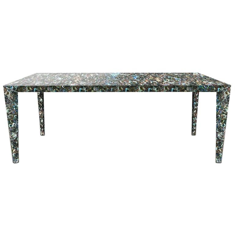 Raja Contemporary Mother of Pearl Table by Jacopo Foggini For Sale