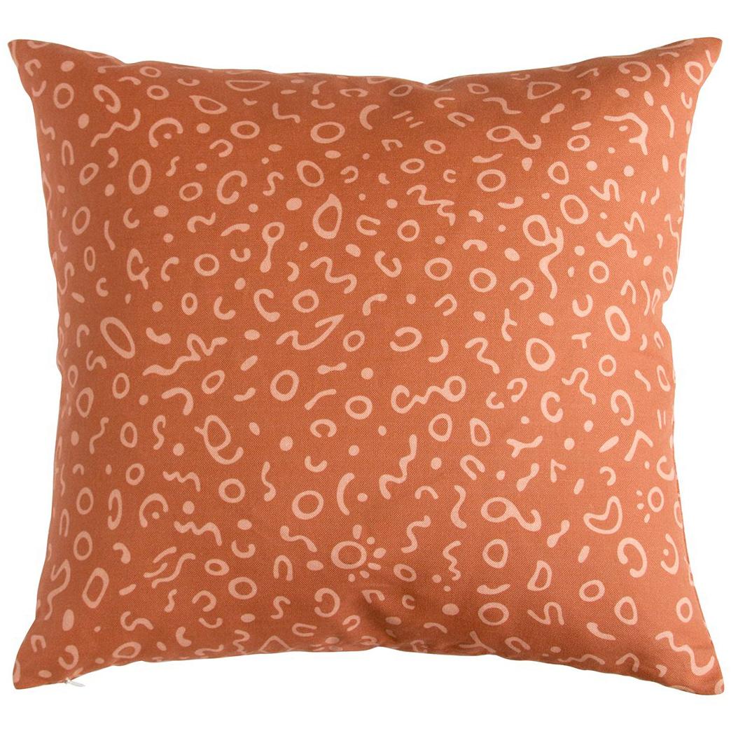 Raja Pillow in Color Isla 'Rust Orange and Salmon Pink' For Sale