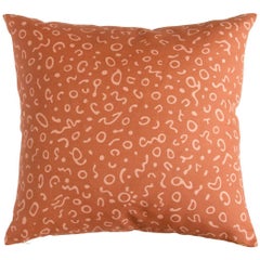 Raja Pillow in Color Isla 'Rust Orange and Salmon Pink'