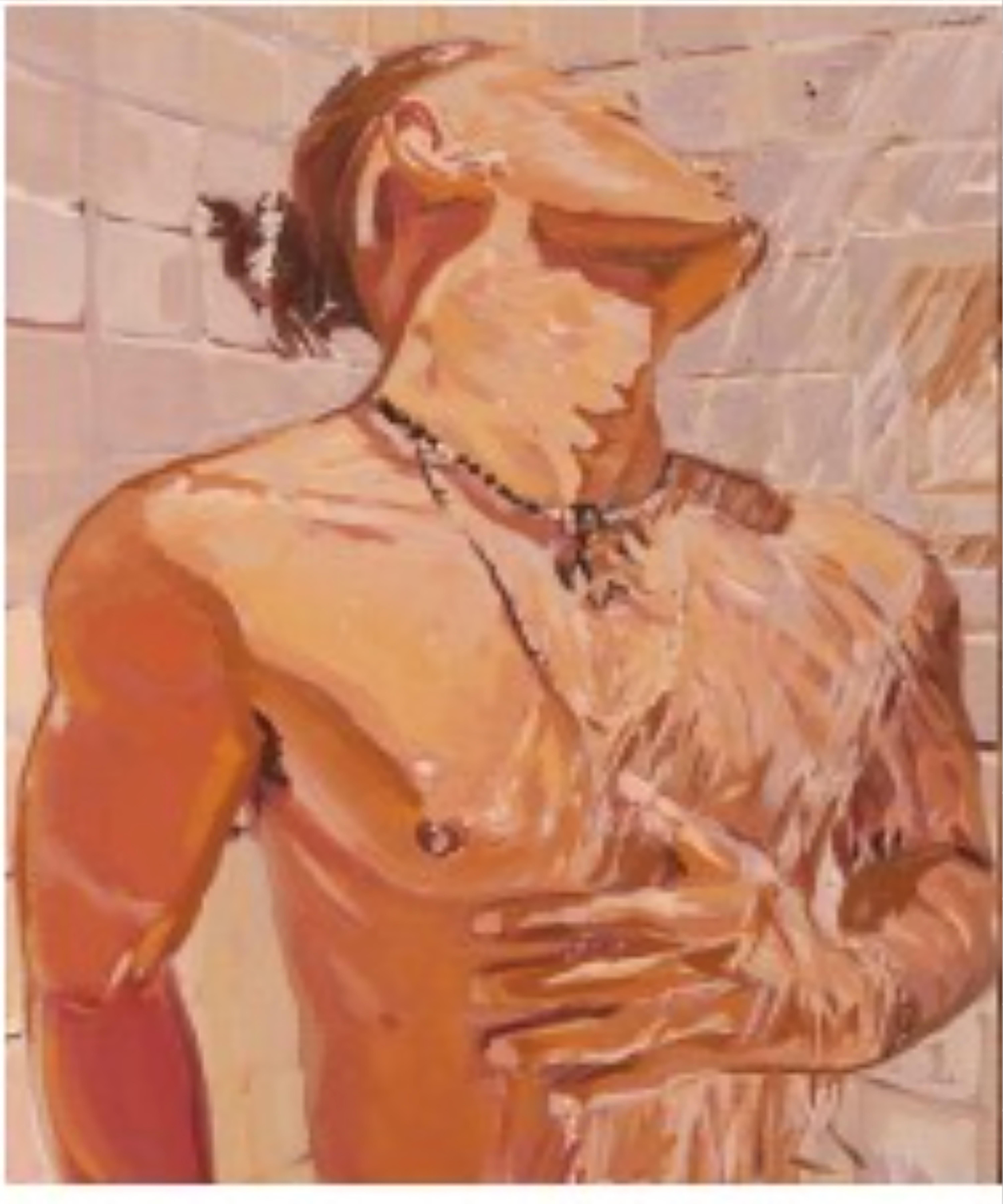 Portrait Painting di Rajab Ali Sayed - Acqua che cade
