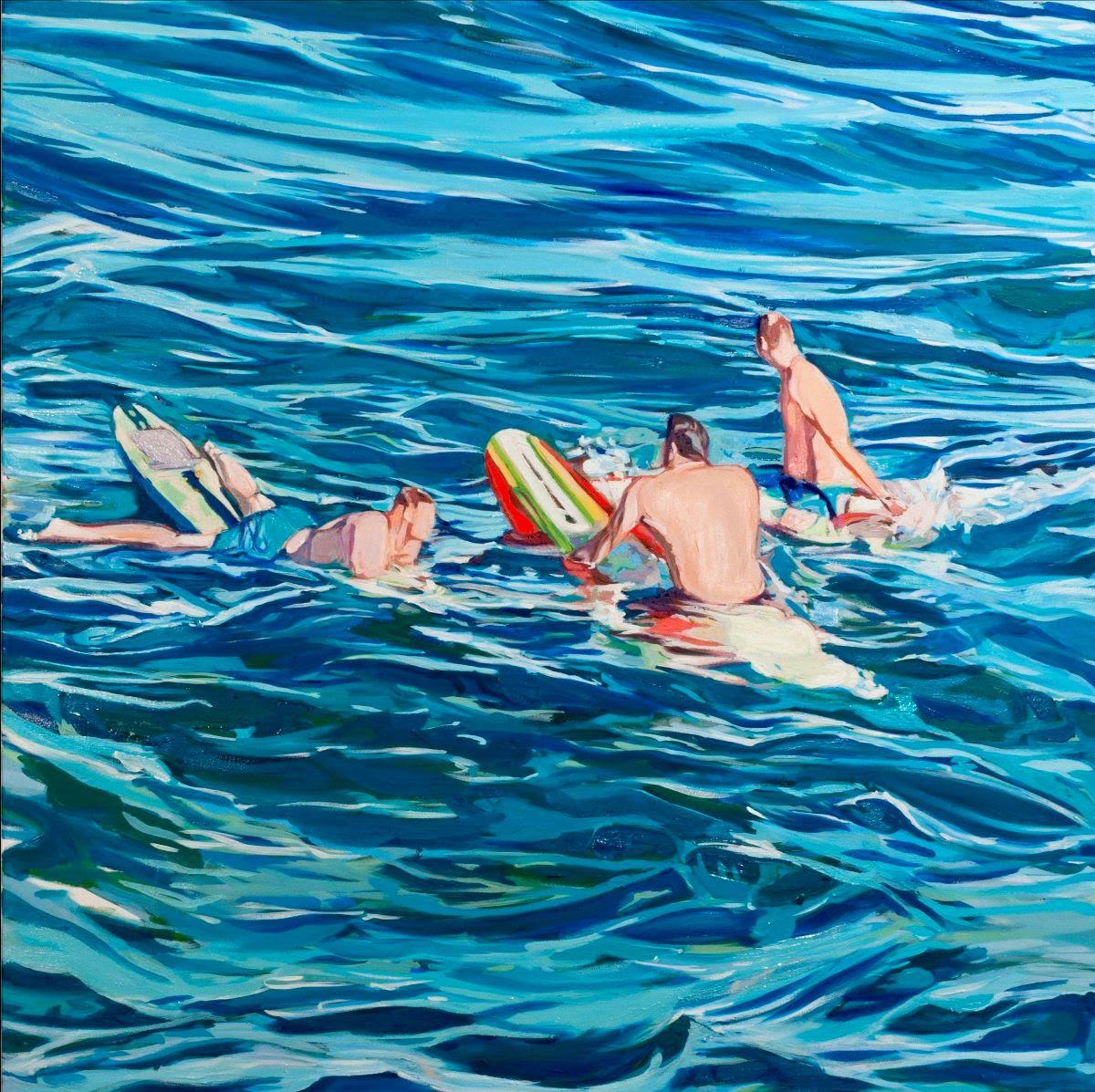 Landscape Painting di Rajab Ali Sayed - Tie Dye e pelle