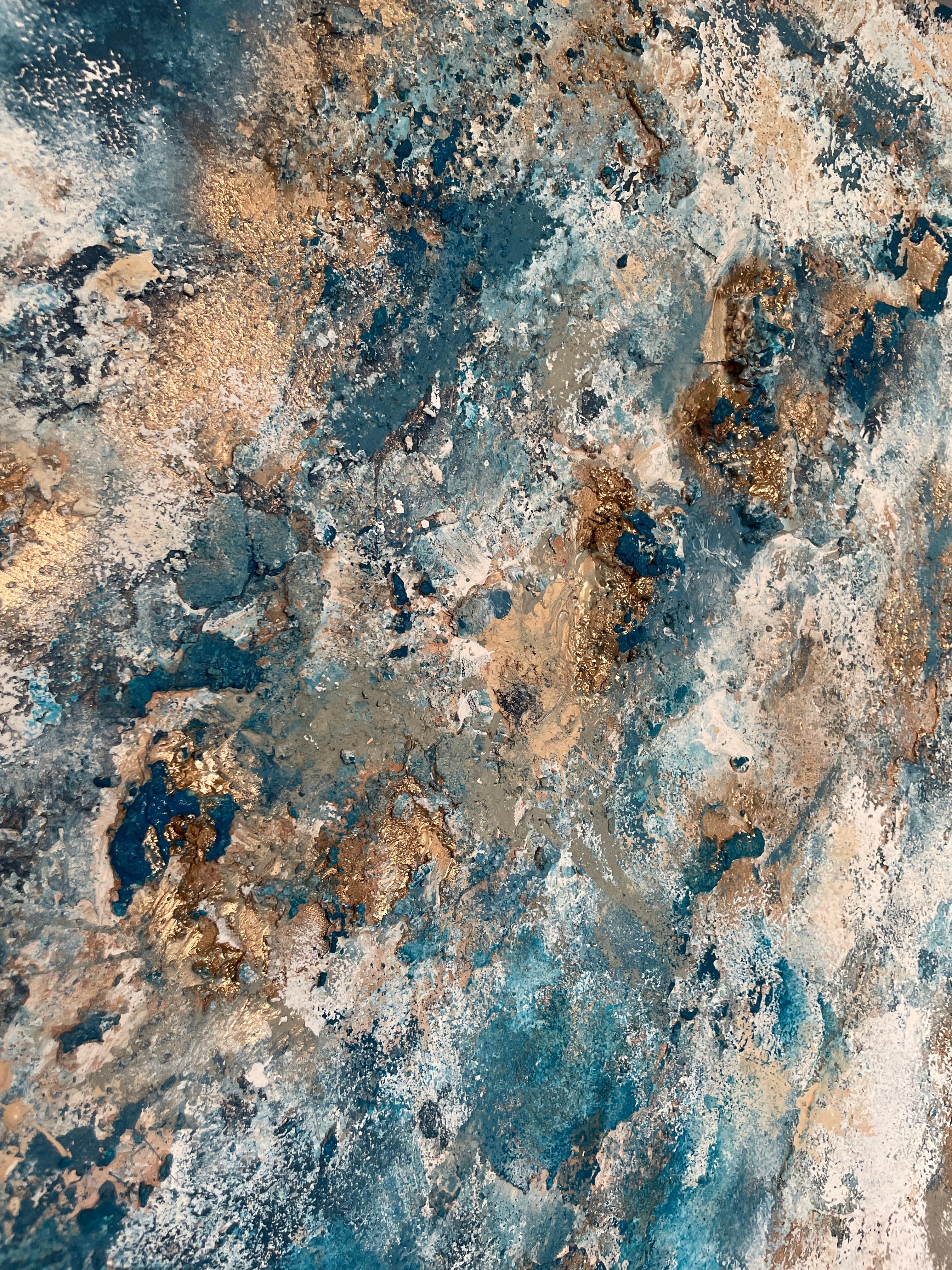 Azul, quadro originale, contemporaneo, astratto, paesaggio 7