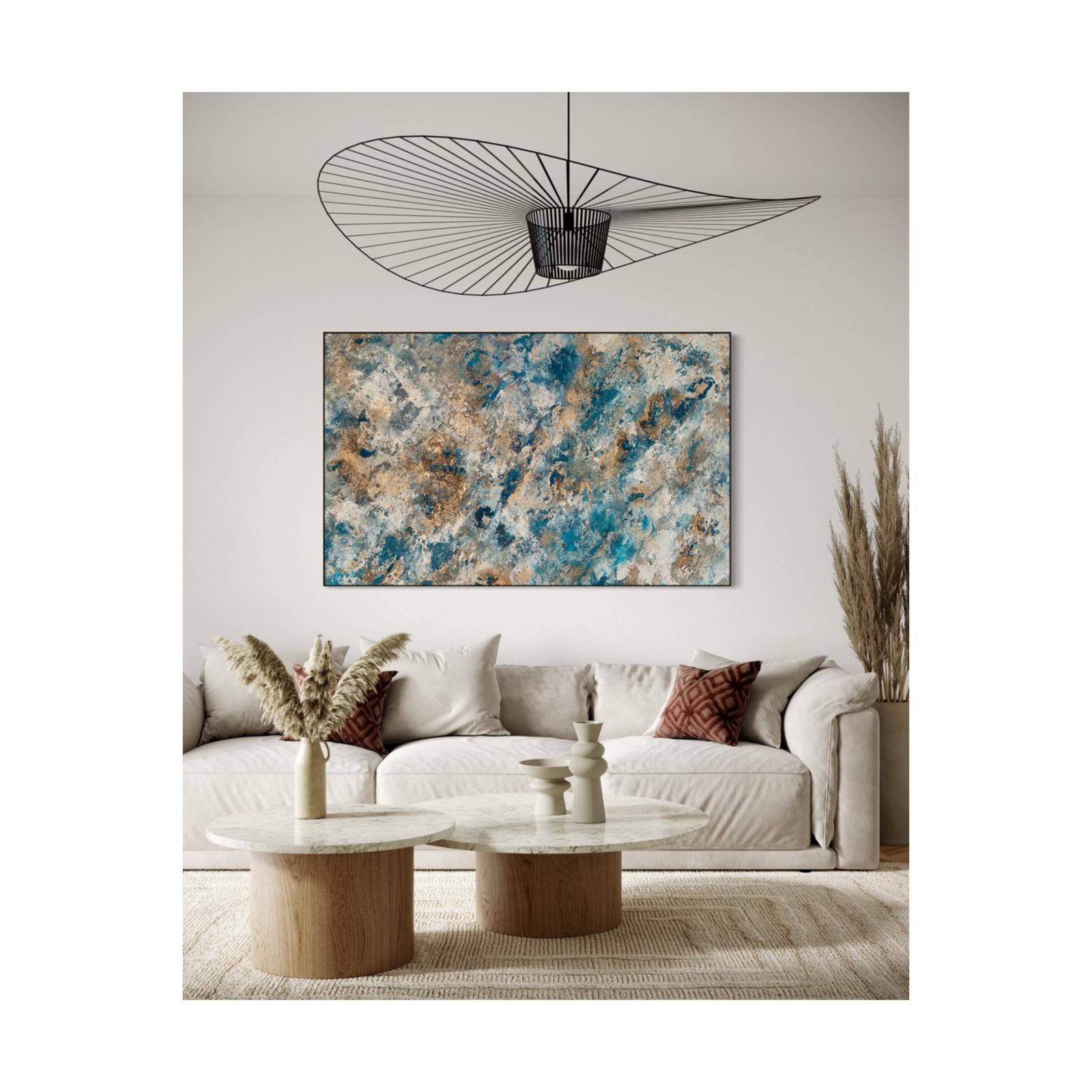 Azul, quadro originale, contemporaneo, astratto, paesaggio 2