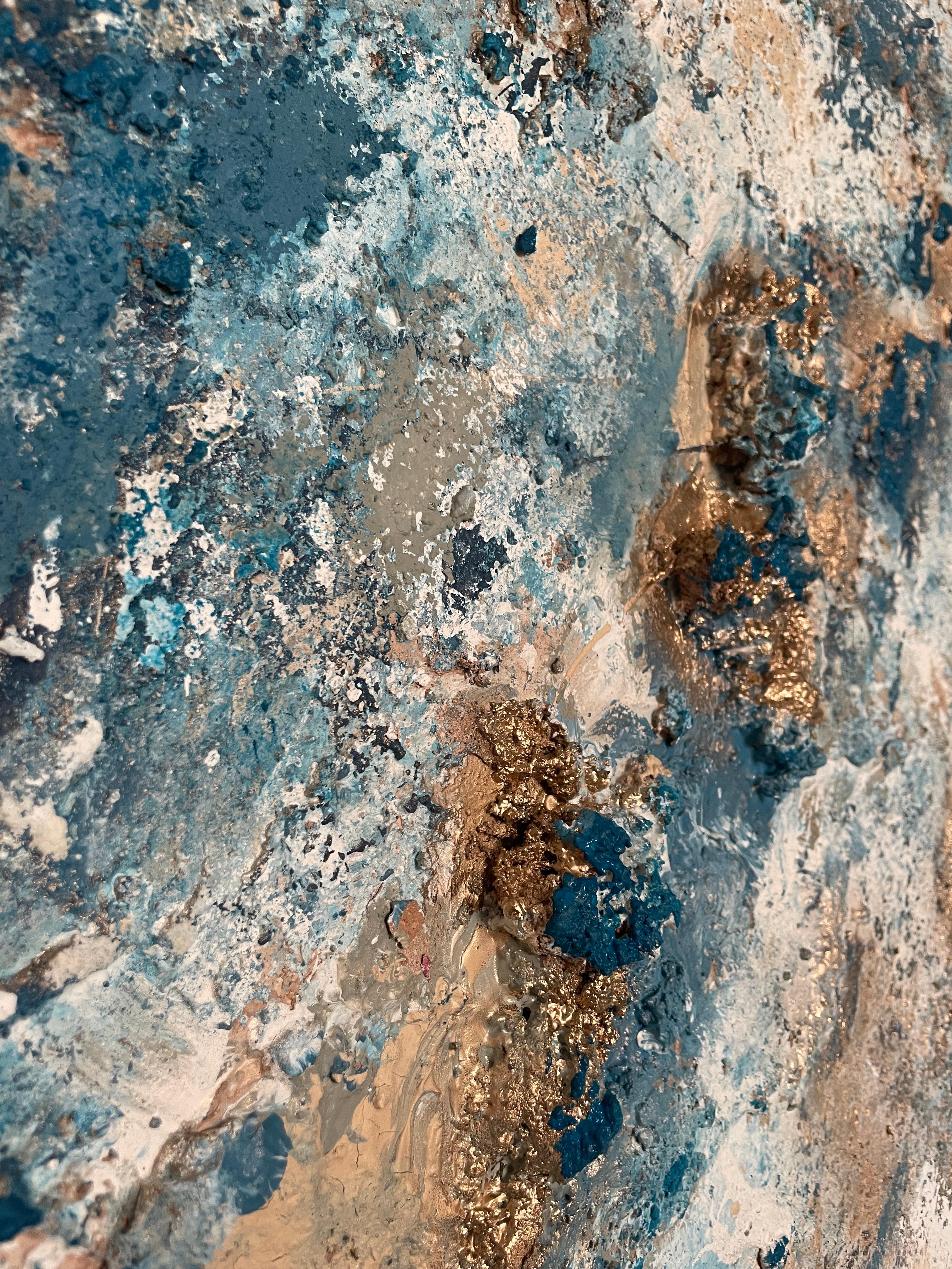 Azul, quadro originale, contemporaneo, astratto, paesaggio 3
