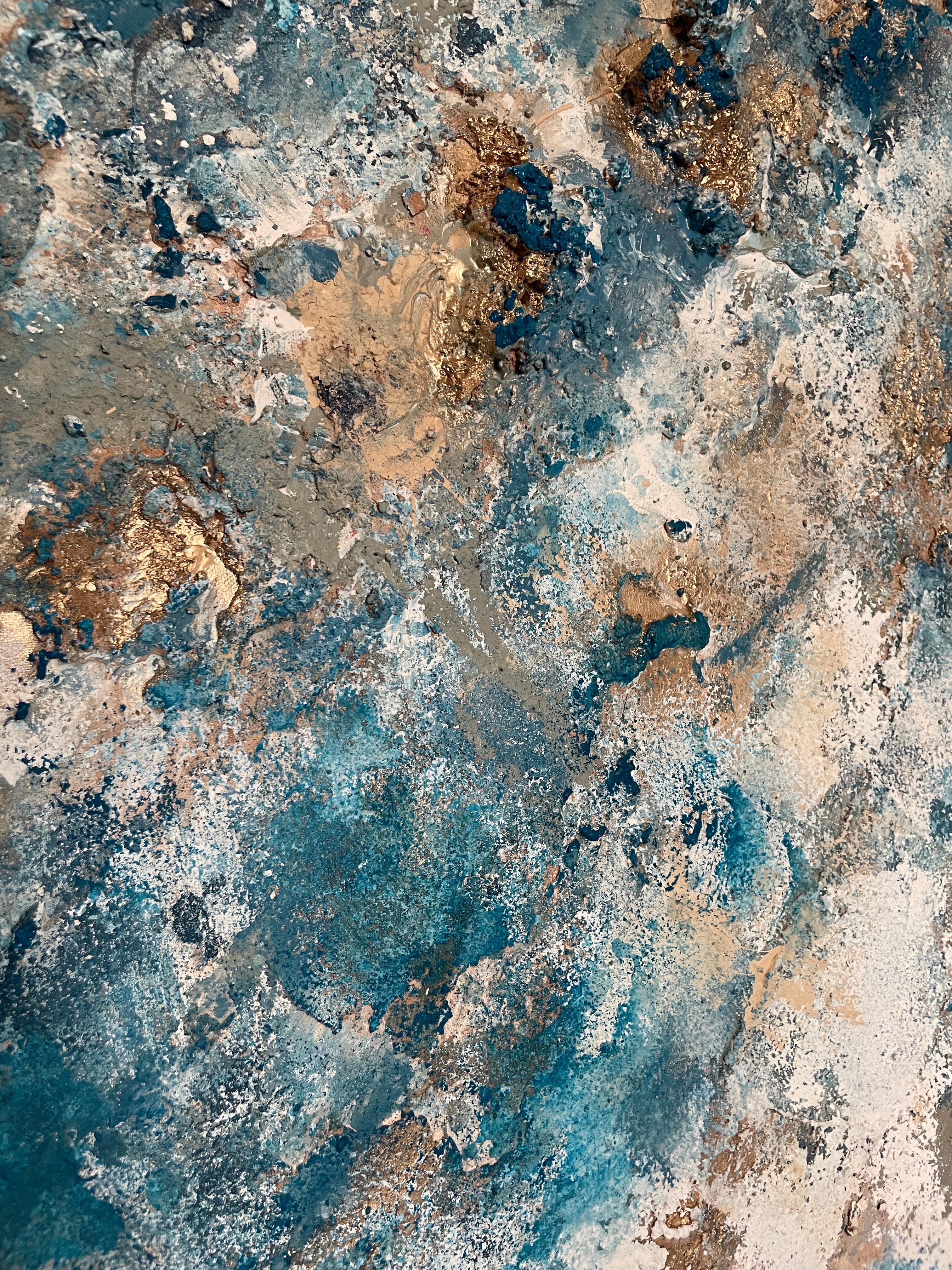 Azul, quadro originale, contemporaneo, astratto, paesaggio 4