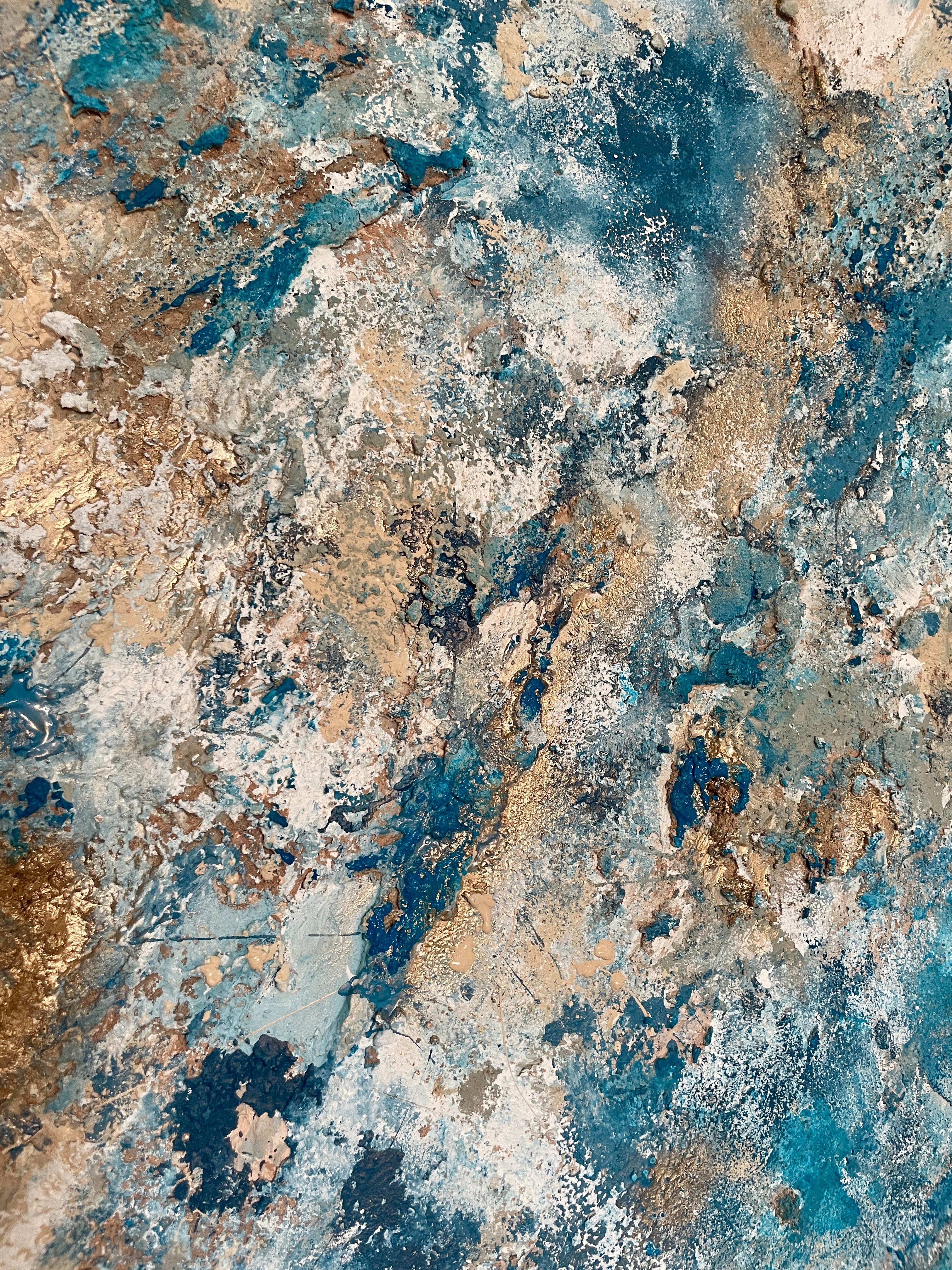 Azul, quadro originale, contemporaneo, astratto, paesaggio 5