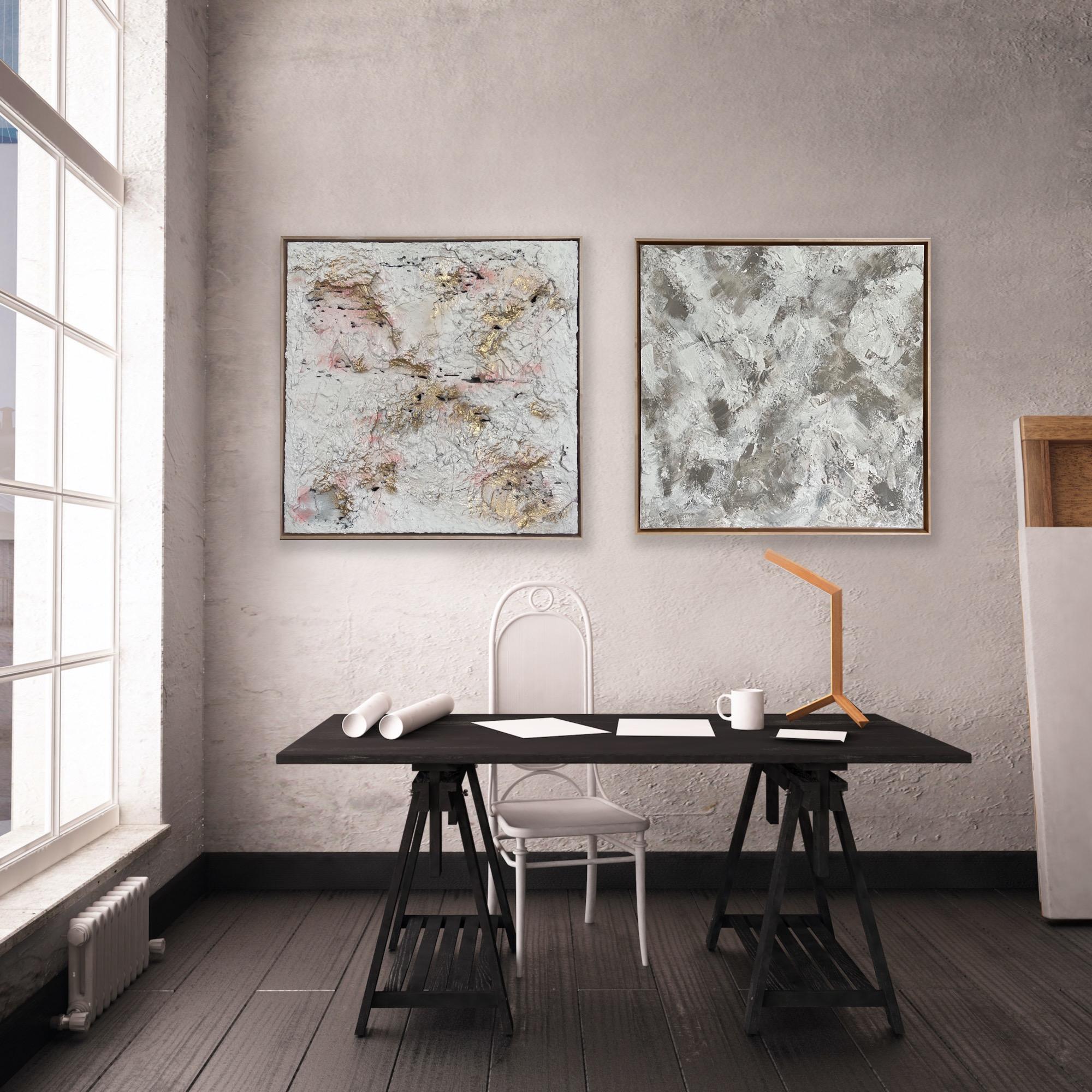 Mixed media original abstract painting by Rajan Seth
Colours : Taupe, Off White, White
Framed in Oak.

ADDITIONAL INFORMATION:
Taupe by Rajan Seth [2023] and Concrete Rose by Rajan Seth [2023]
Original painting
Acrylic paint, mixed media on