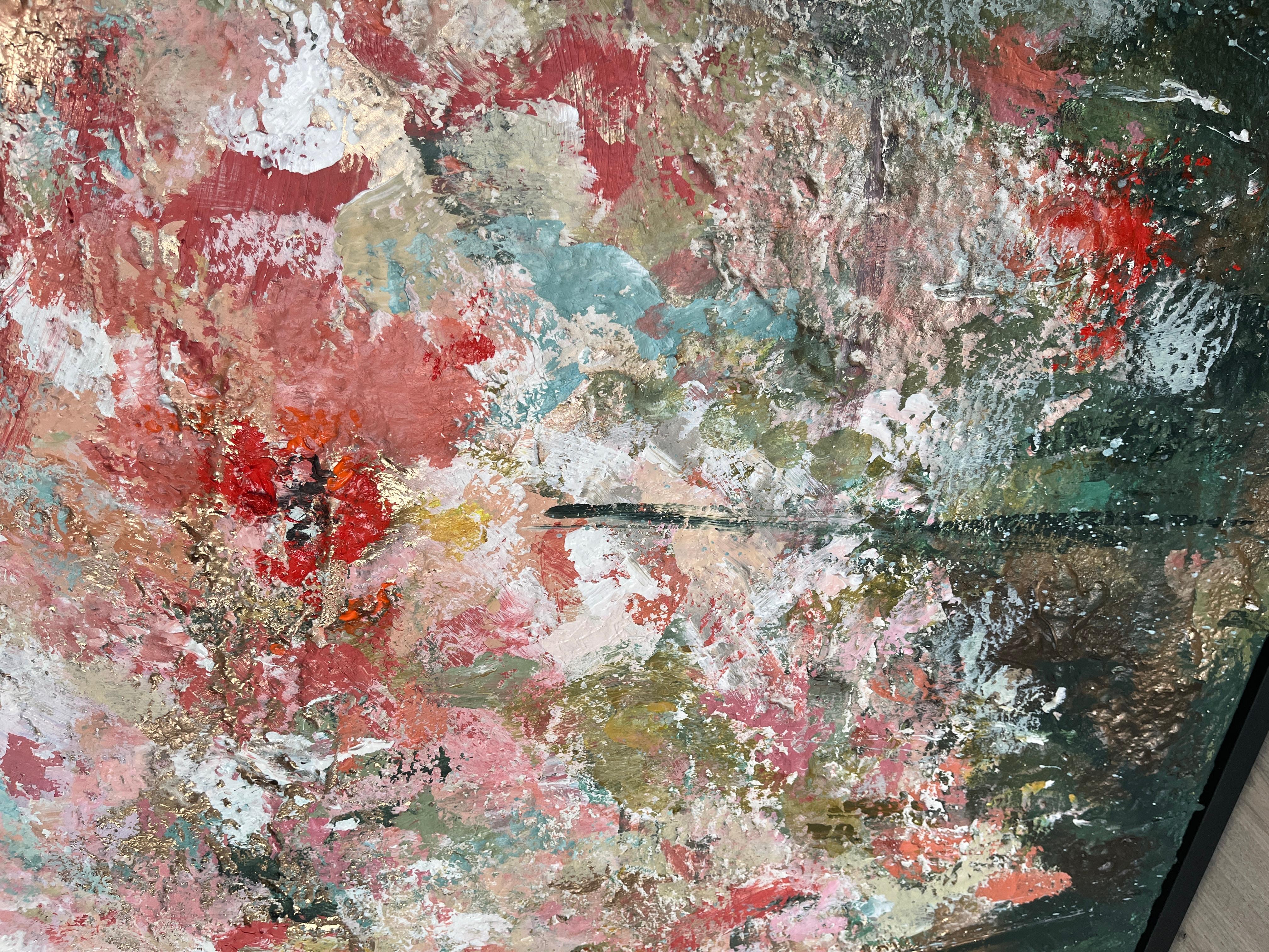 I created this abstract painting inspired by flowers and light colours to capture a sense of calm, renewal, and gentle energy. Rather than focusing on detailed forms, I wanted to express the feeling that flowers and soft hues evoke—something