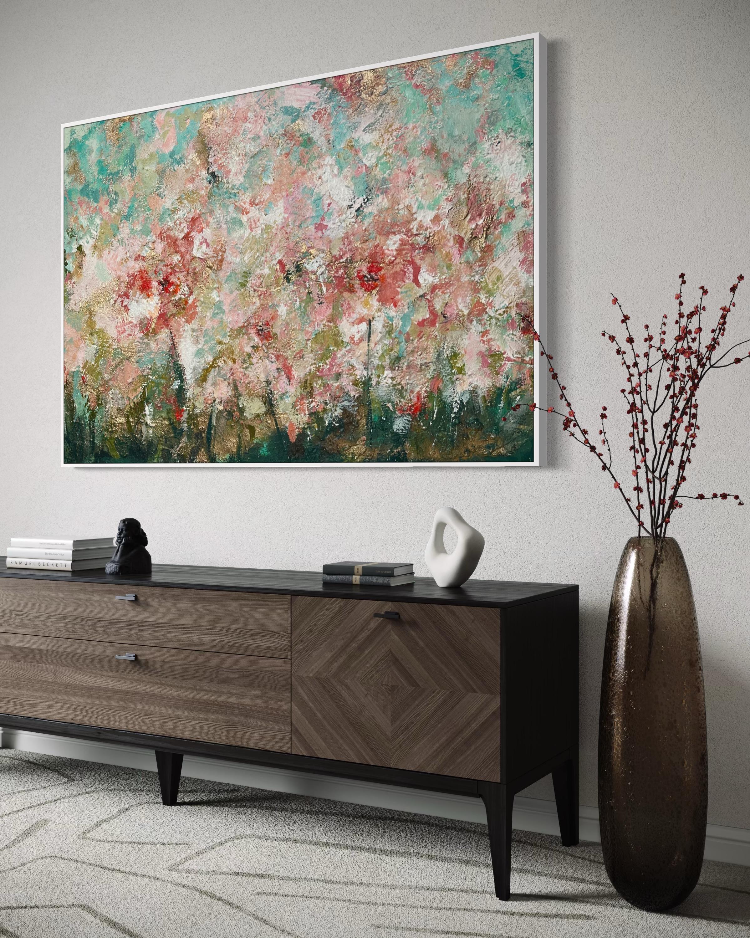 In Full Bloom, original painting, landscape, abstract For Sale 2