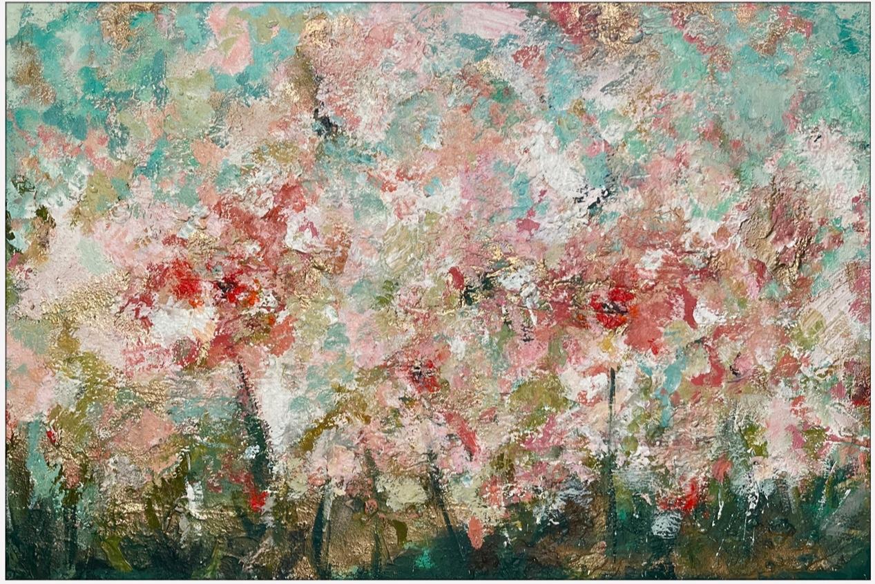 In Full Bloom, original painting, landscape, abstract For Sale 3
