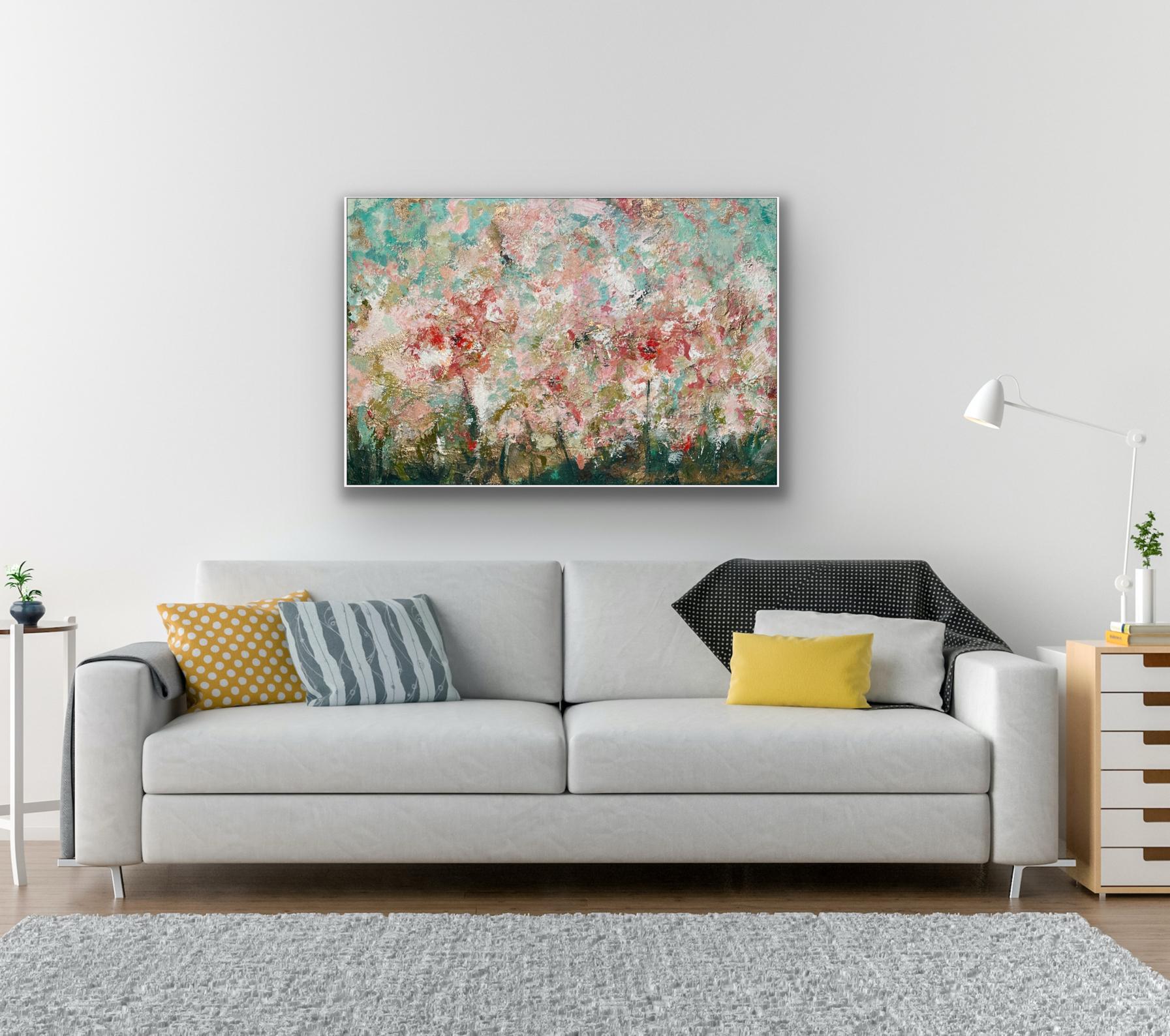 In Full Bloom, original painting, landscape, abstract For Sale 4