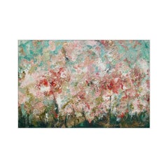 In Full Bloom, dipinto originale, paesaggio, astratto