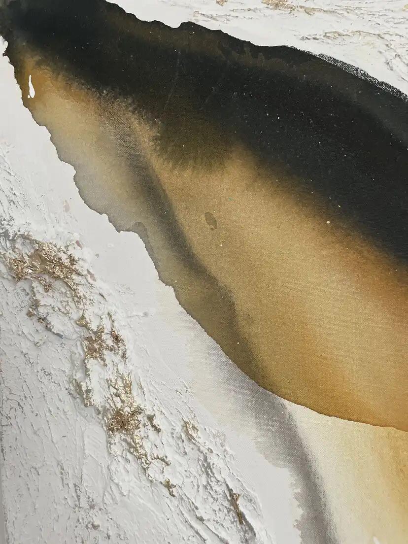 Dittico Moka e Cavaliere Oscuro, Pittura originale, Astratto, Arte 3D testuale 4