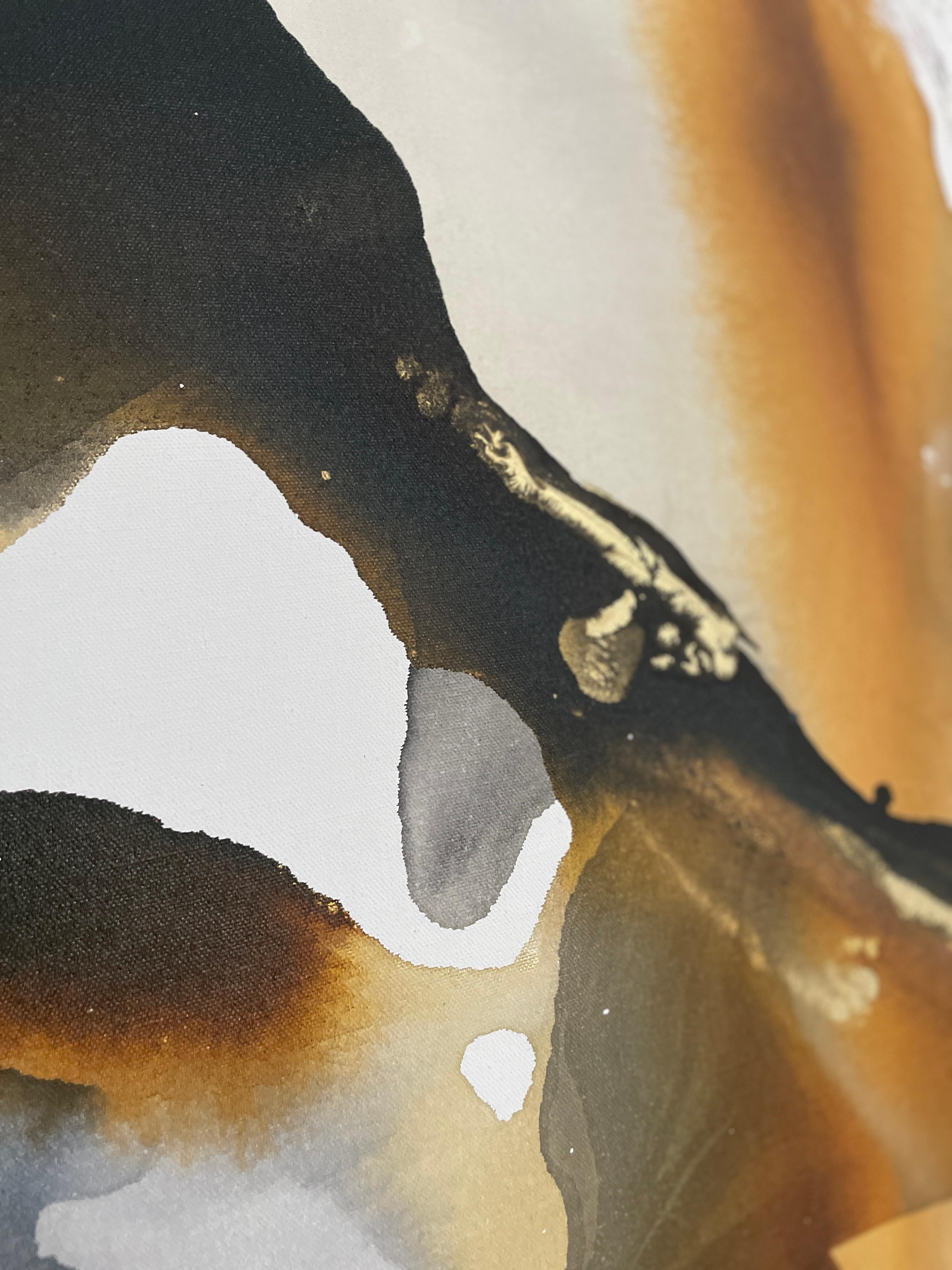 Dittico Moka e Cavaliere Oscuro, Pittura originale, Astratto, Arte 3D testuale 5