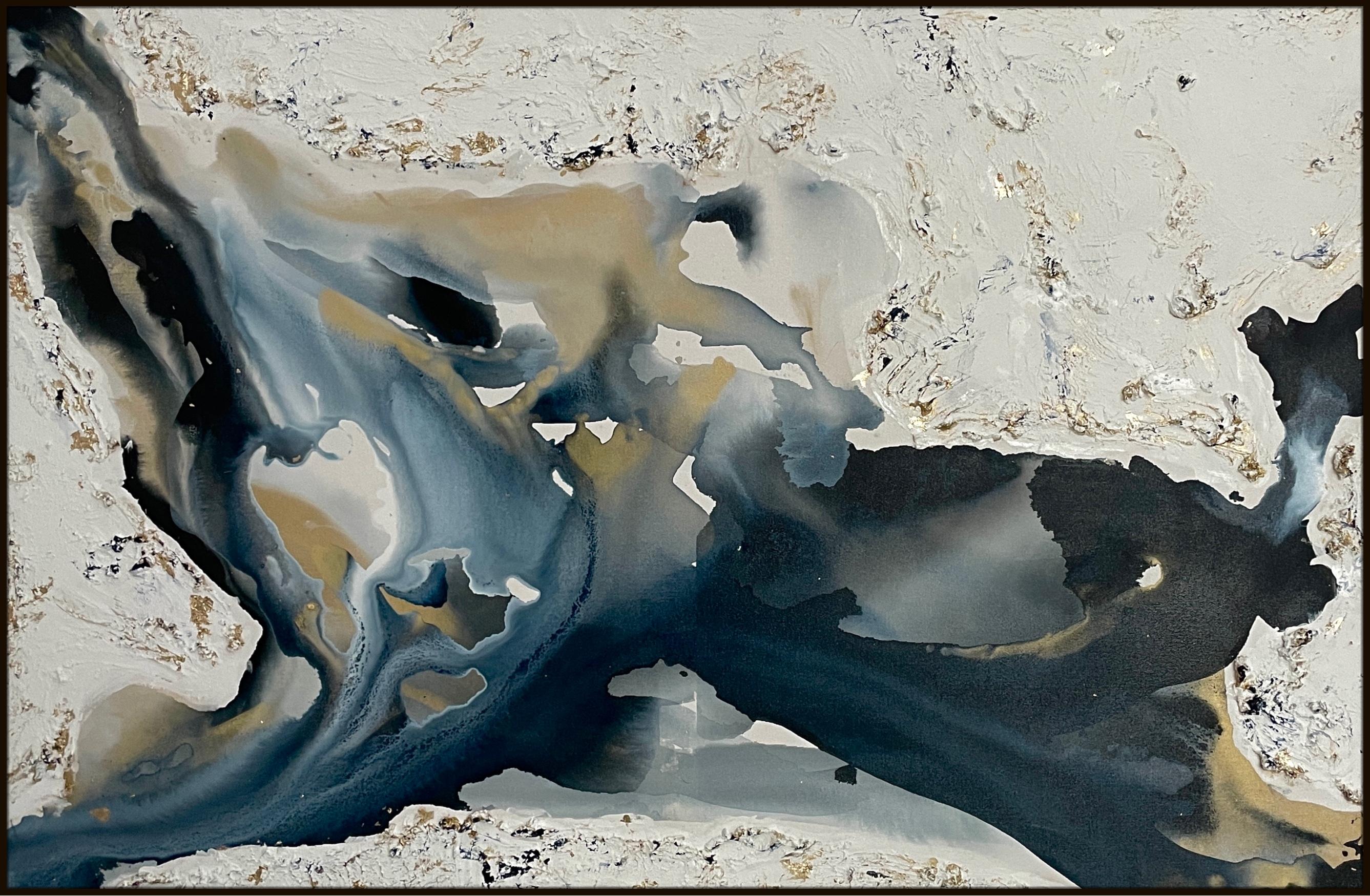 Dittico Moka e Reign, Pittura originale, Astratto, Arte 3D testuale 1