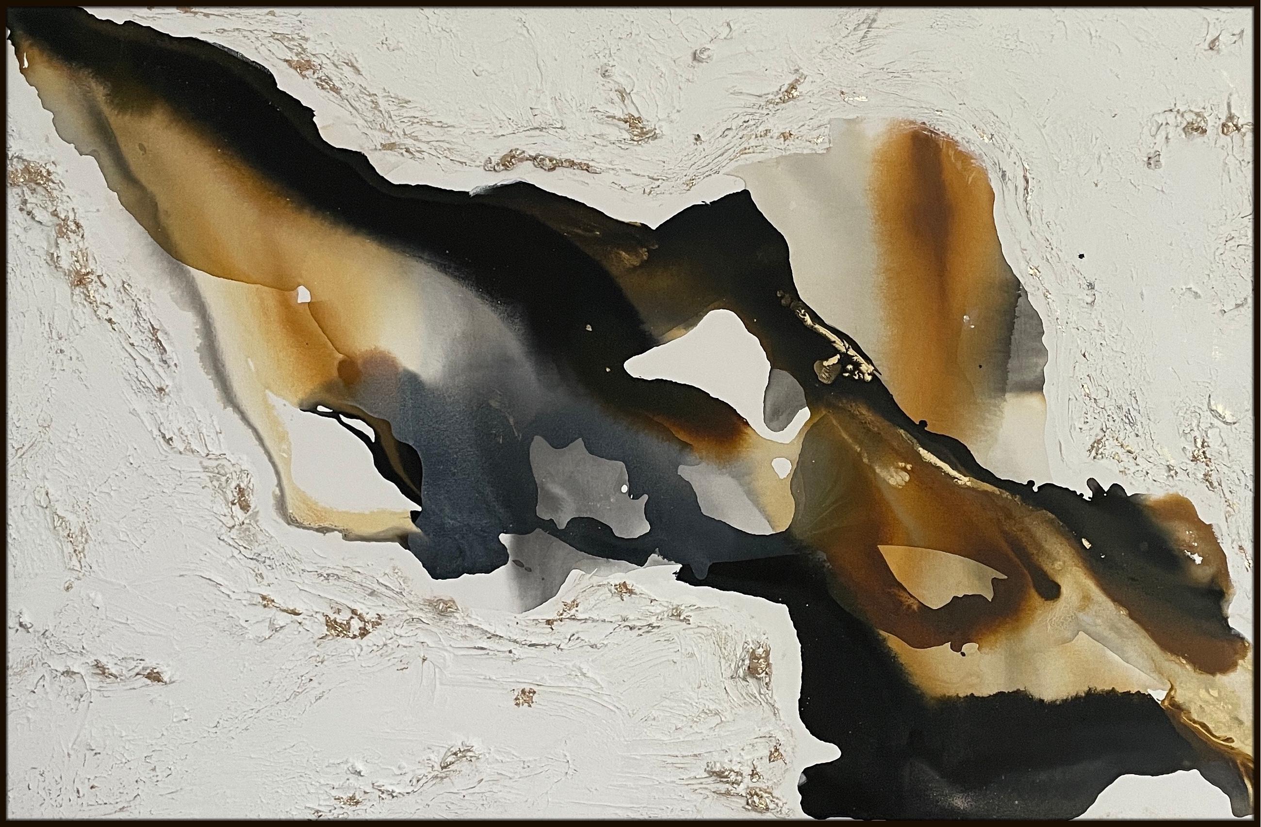 Dittico Moka e Reign, Pittura originale, Astratto, Arte 3D testuale 2