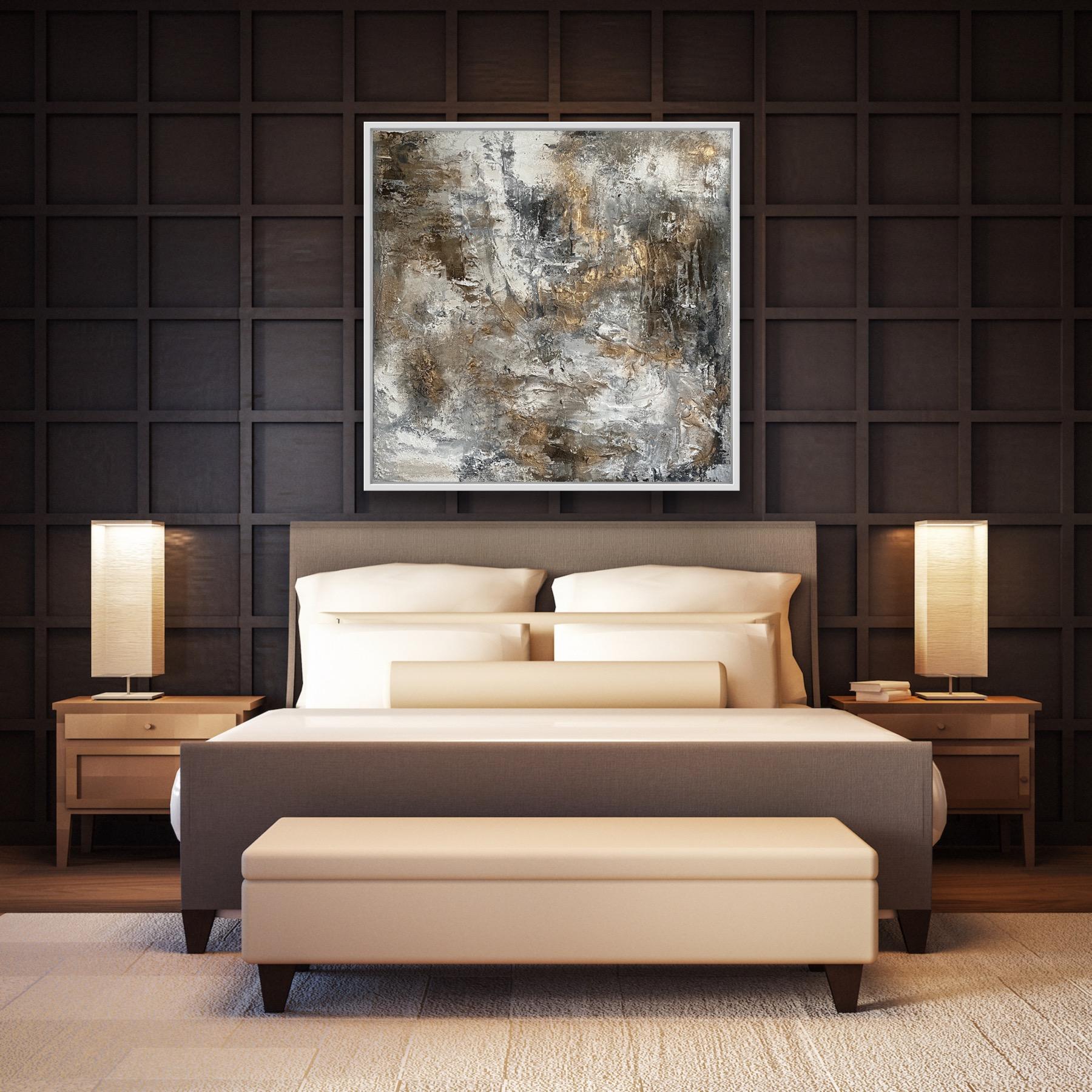 Onyx, Original painting, Abstract art, Stone, Power, Textural painting, 3D art For Sale 5