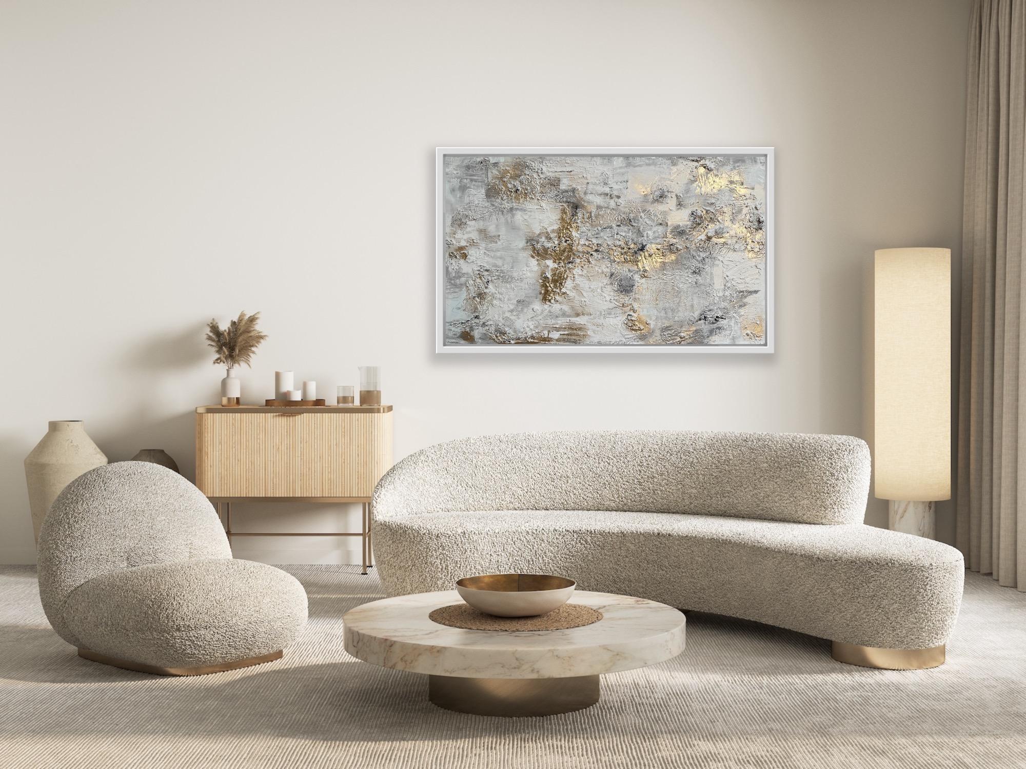 Patera, Original painting, Abstract, Gold, Morden, Textured, Contemporary art For Sale 2