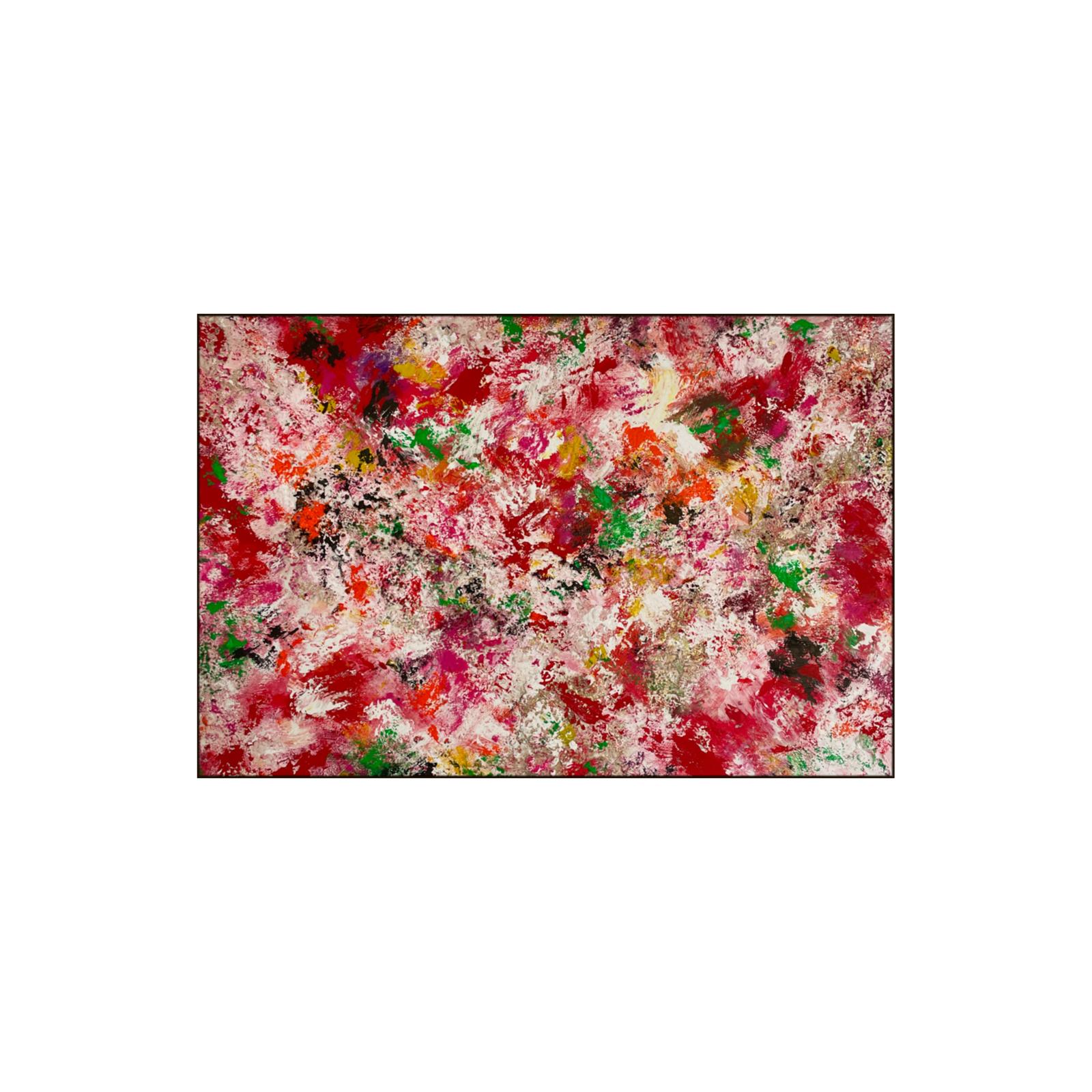 Rose e increspature, quadro originale, astratto, contemporaneo 7