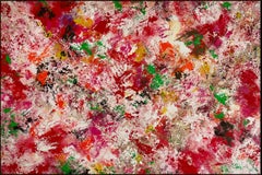 Rose e increspature, quadro originale, astratto, contemporaneo