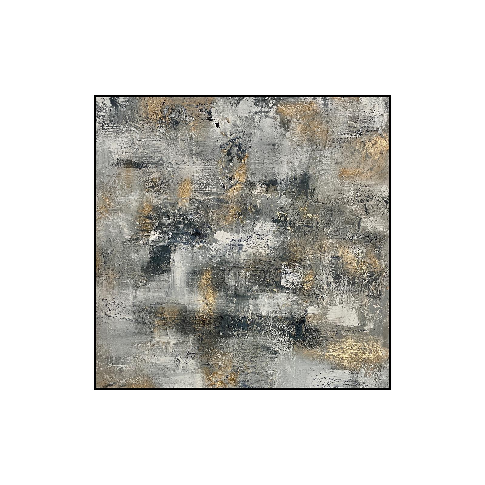 Grigio Tempesta, Pittura originale, Astratto, Moderno, Pittura originale di paesaggio - Painting di Rajan Seth