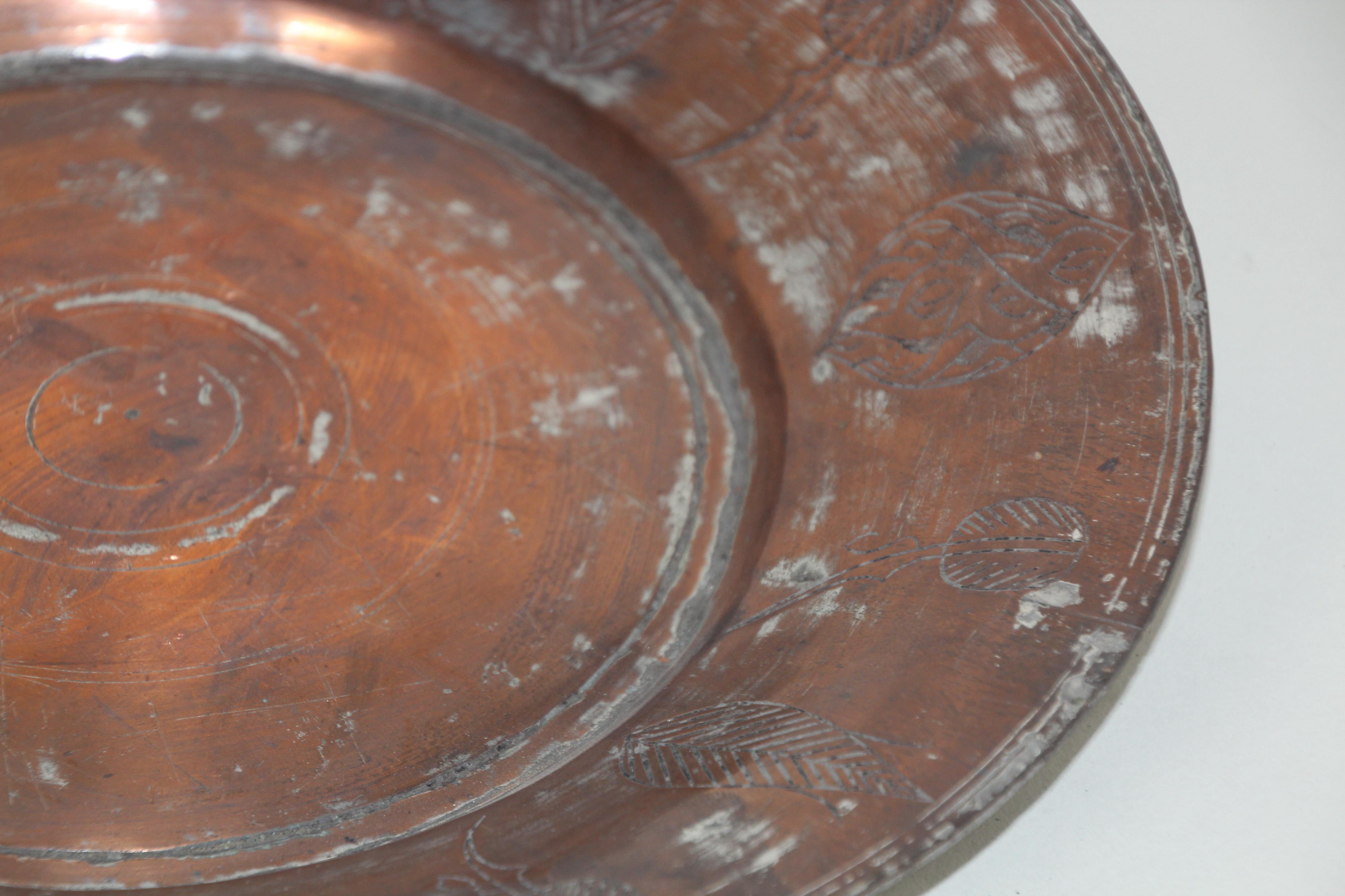 Moorish Turkish Ottoman Metal Tinned Copper Vessel For Sale
