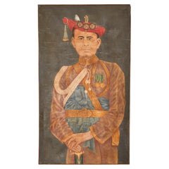 Peinture Rajasthani du Brigadier Sawai Bhawani Singh de Jaipur