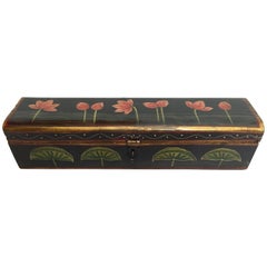 Rajhastani Hand Painted Decorative Box Black with Floral Designs