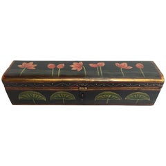 Rajhastani Hand Painted Decorative Box Black with Floral Designs