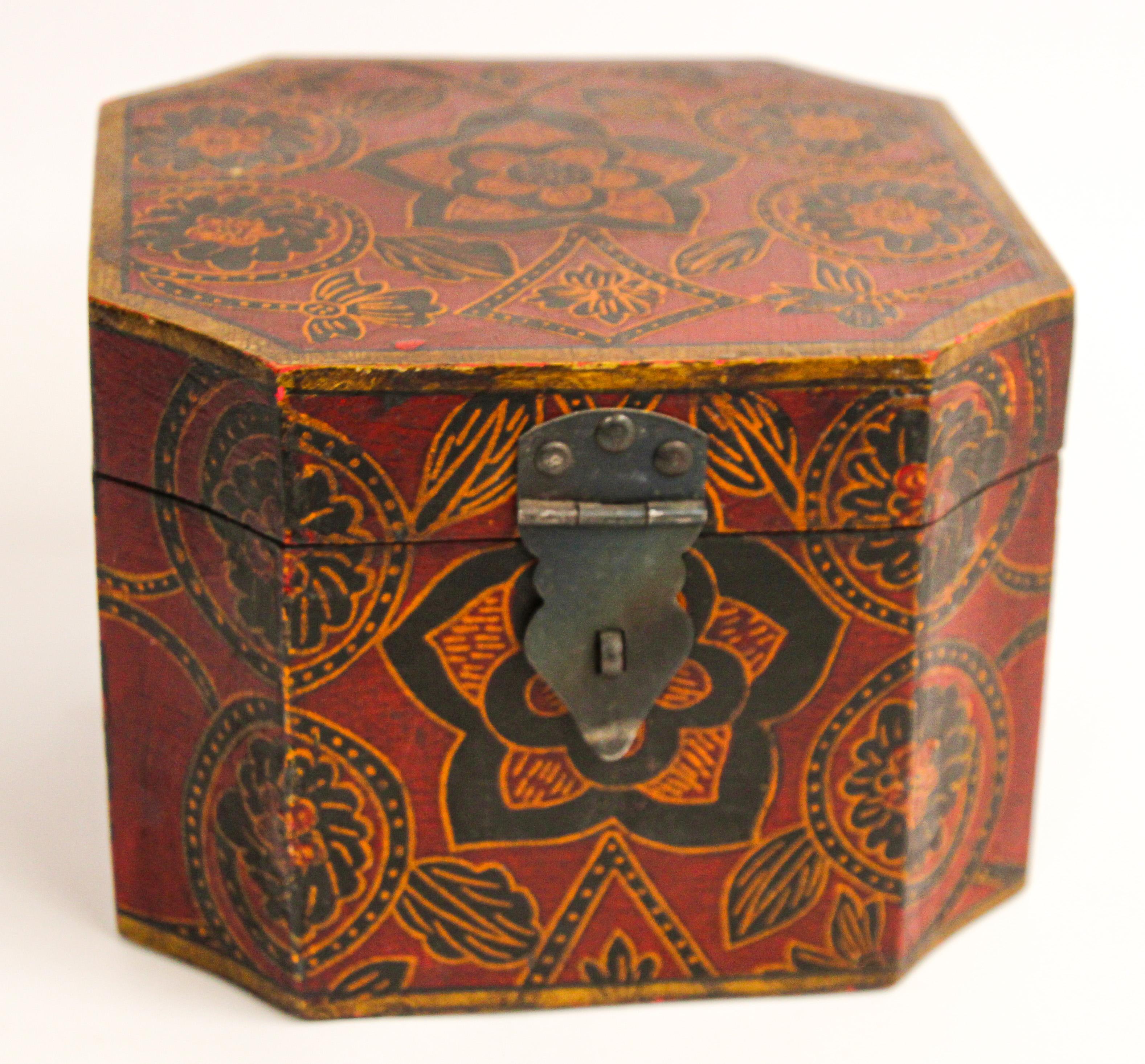 tibetan wooden box