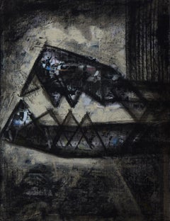 Untitled, Abstracts, Charcoal, Acrylic on Transfer Print Indian Artist"In Stock"