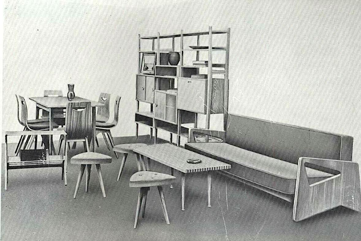 Rajmund Hałas Chairs for Bydgoskie Fabryki Mebli, 1960s, Plywood, Ash Veneer 7