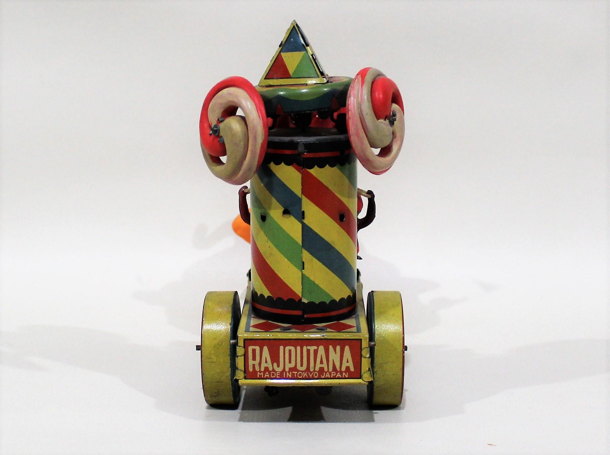 'Rajputana' Tin & Celluloid Wind Up Japanese Toy In Good Condition For Sale In Hamilton, Ontario