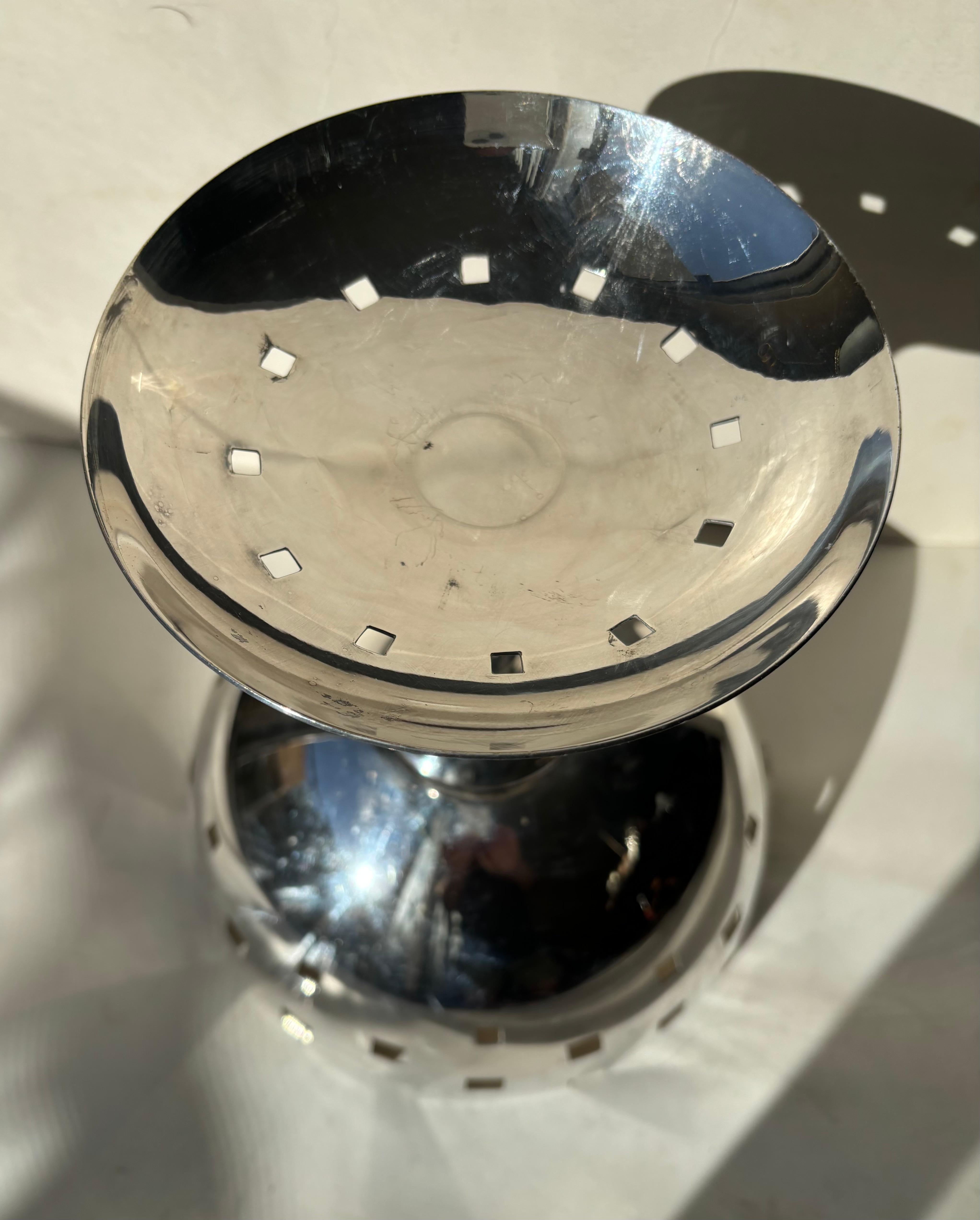 Hand-Crafted Raju Peddada  large silver footed bowl / Tazza  name 