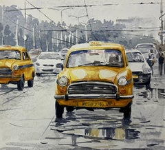 Kolkata city, (Set Of 4) Watercolour on Paper by Contemporary Artist “In Stock”