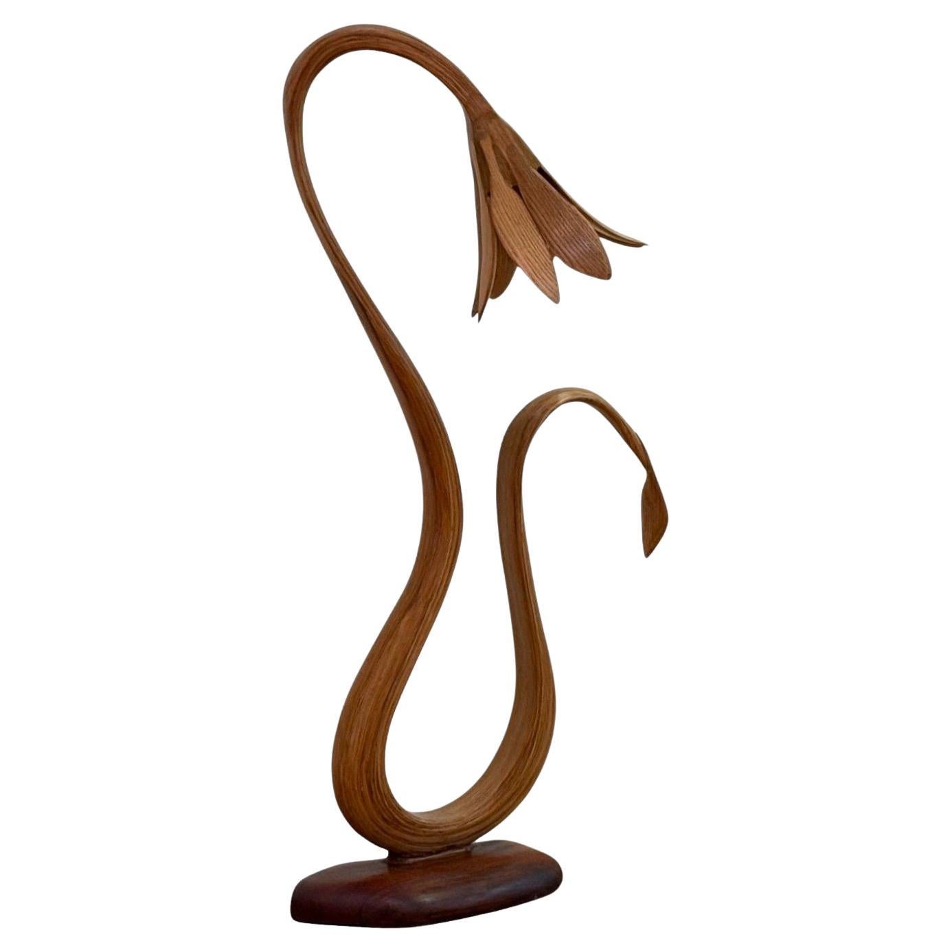 Raka Studio, Contemporary, Organic Modern, Flower Table Lamp, Bentwood, 21st C.