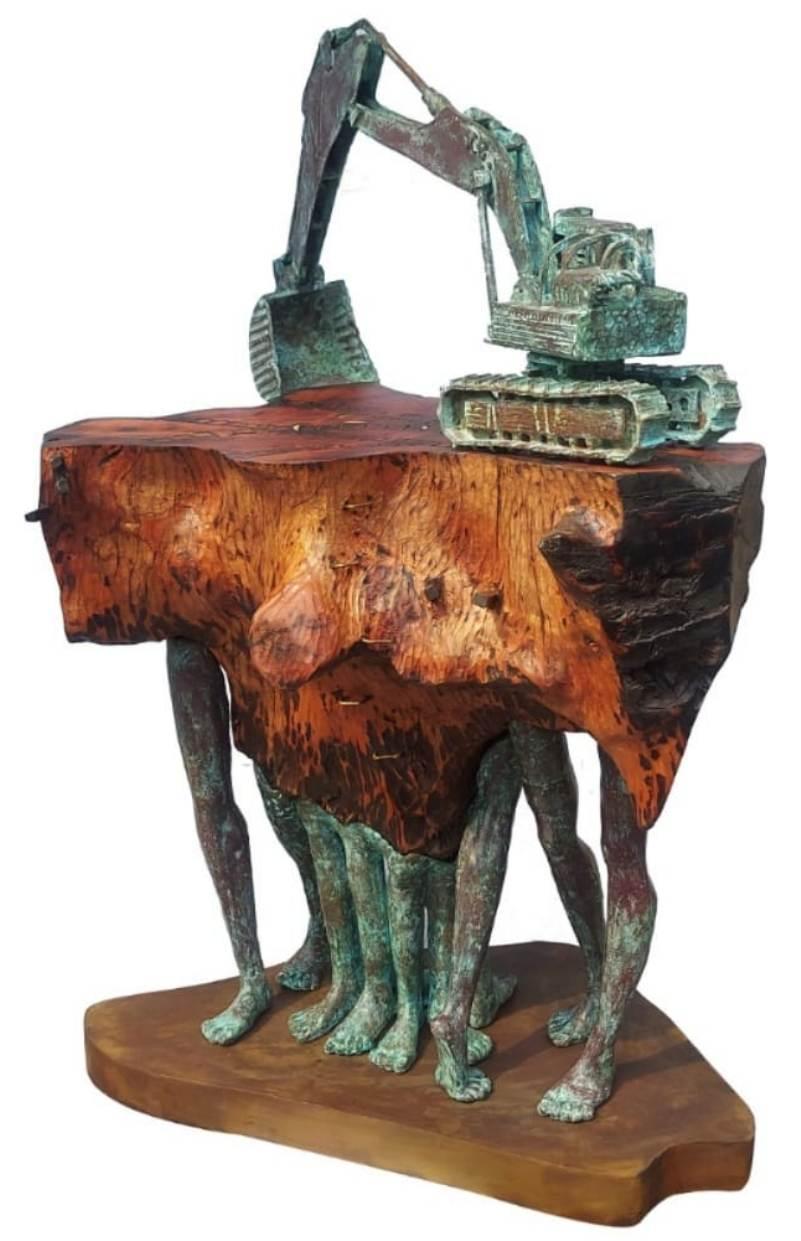 Rakesh Sadhak - Metamorphose
Holz & Metall, H 32 x B 21 x T 16 Zoll

Geboren: 1970
Qualifizierung:
B.V.A. in Bildhauerei von Govt. Hochschule für Kunst und Handwerk 2012
M.F.A. in Bildhauerei von V.I.S. V.V. (C.G.)