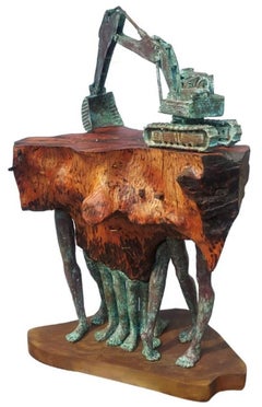 Metamorphosis, Figurative, Wood & Metal by Contemporary Indian Artist "In Stock"