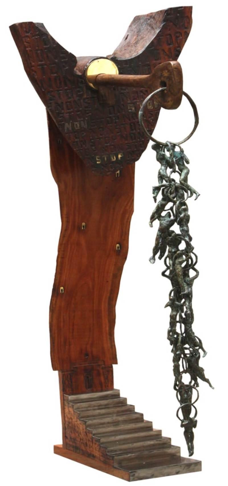 Non-Stop, Figurative, Wood & Bronze by Contemporary Indian Artist "In Stock"