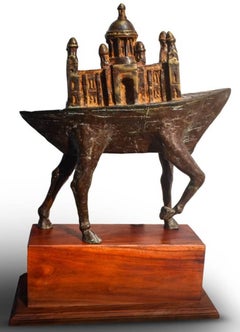Silence of Victoria, Metal & Wood by Contemporary Indian Artist "In Stock"