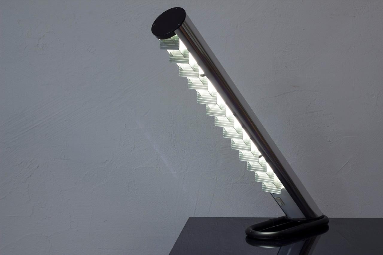Raket Tube Desk Lamp by Ateljé Lyktan, Sweden, 1970s In Good Condition In Stockholm, Stockholms län