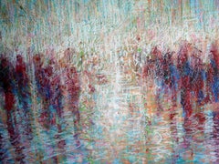 City Rain : Very Thick paper, oil pastel, 70x100cm.