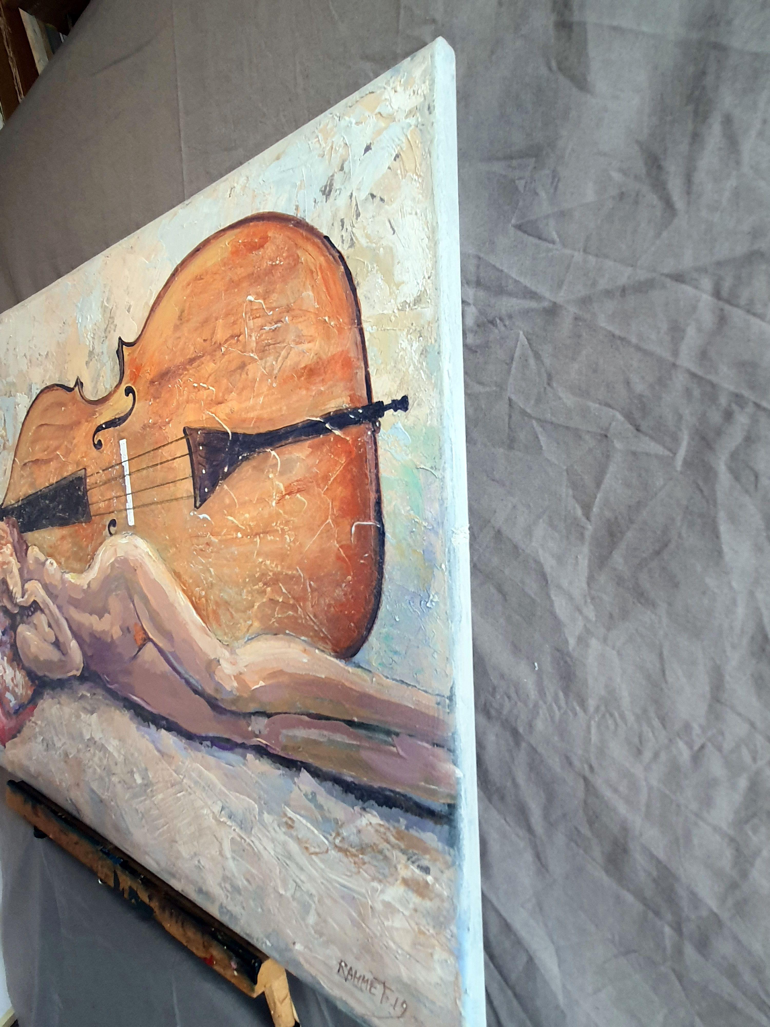 Après le spectacle - Marron Nude Painting par RAKHMET REDZHEPOV (RAMZI)