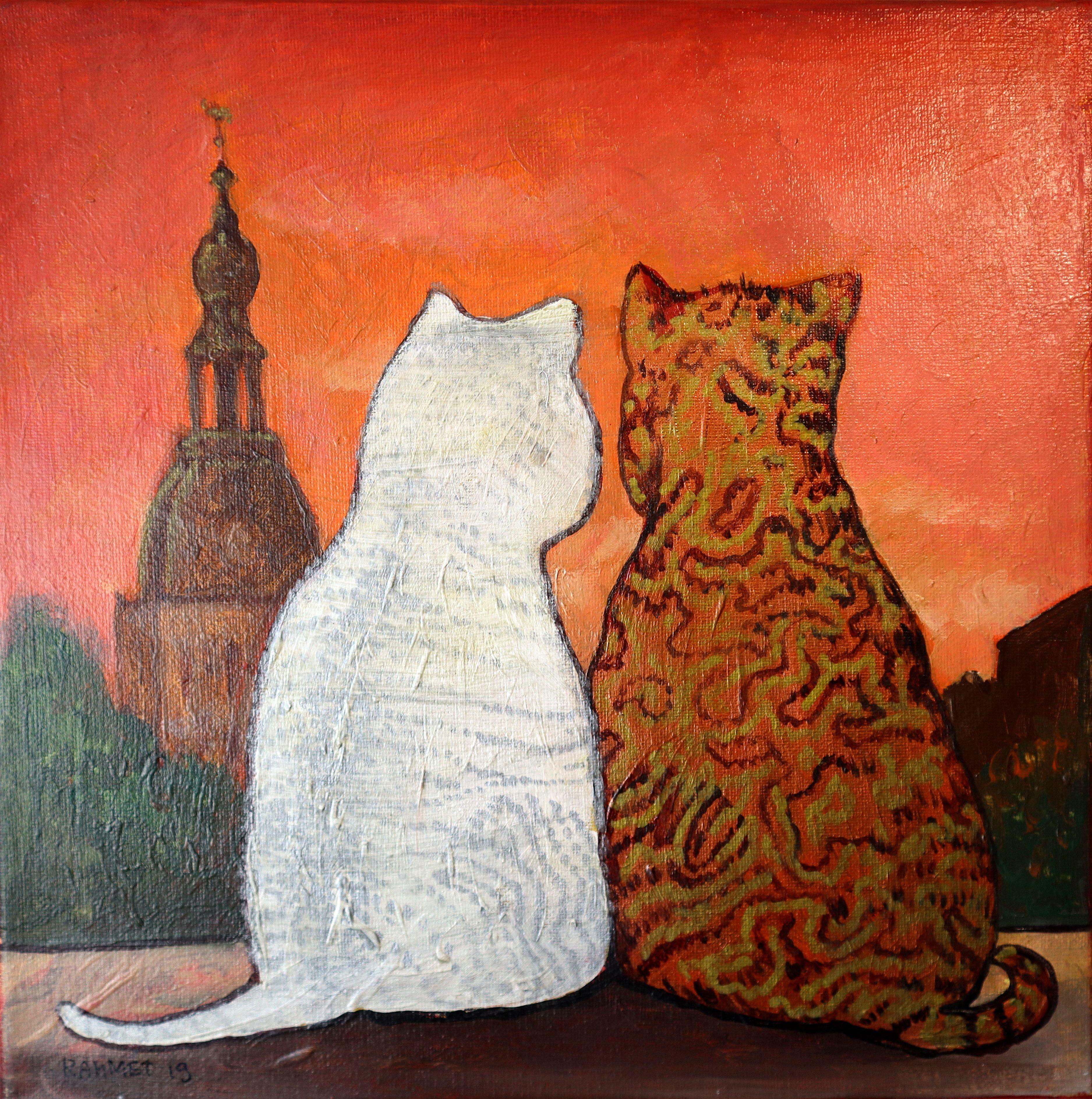 Al tramonto - Painting Espressionista di RAKHMET REDZHEPOV (RAMZI)